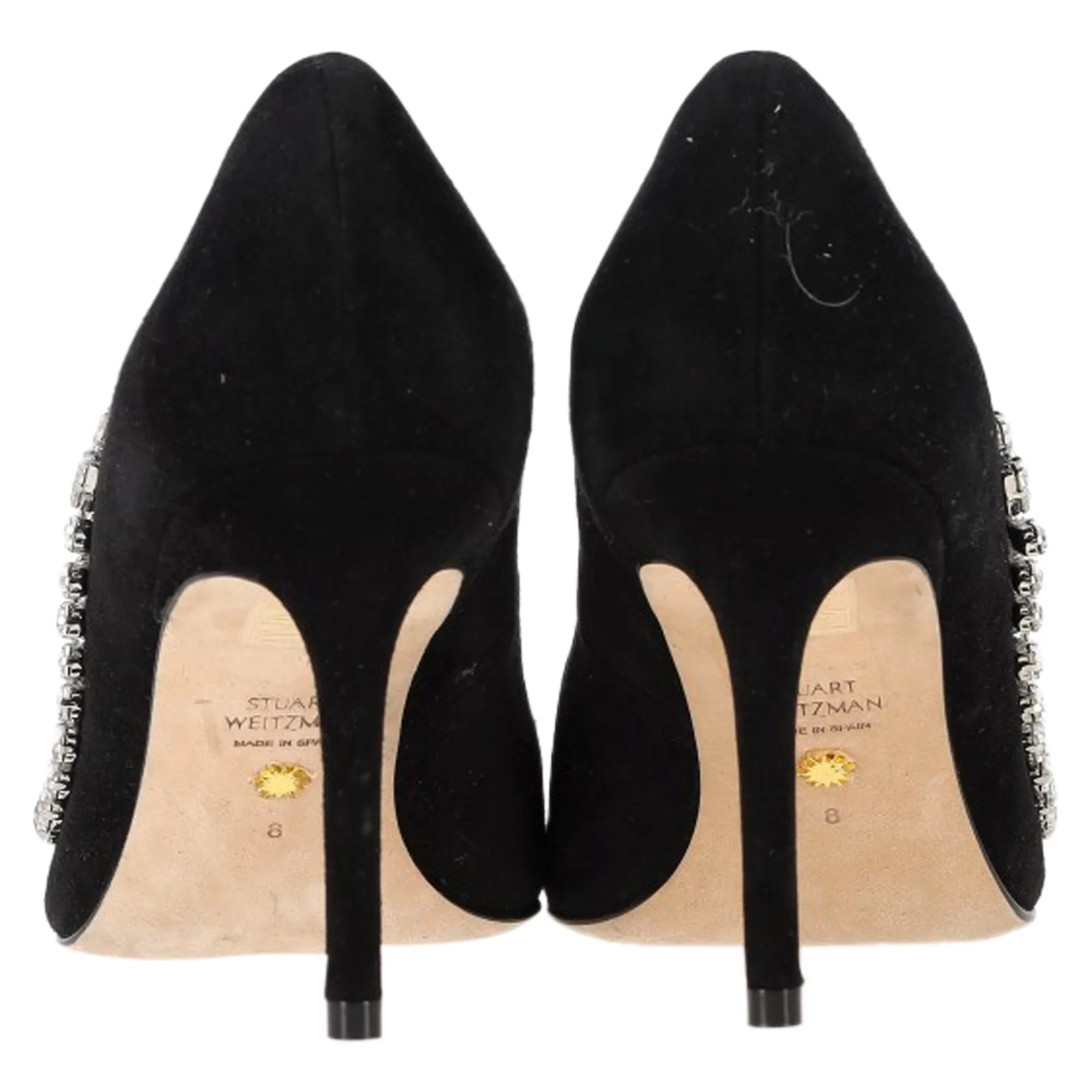 Stuart Weitzman Promise 85 Pumps in Black Suede