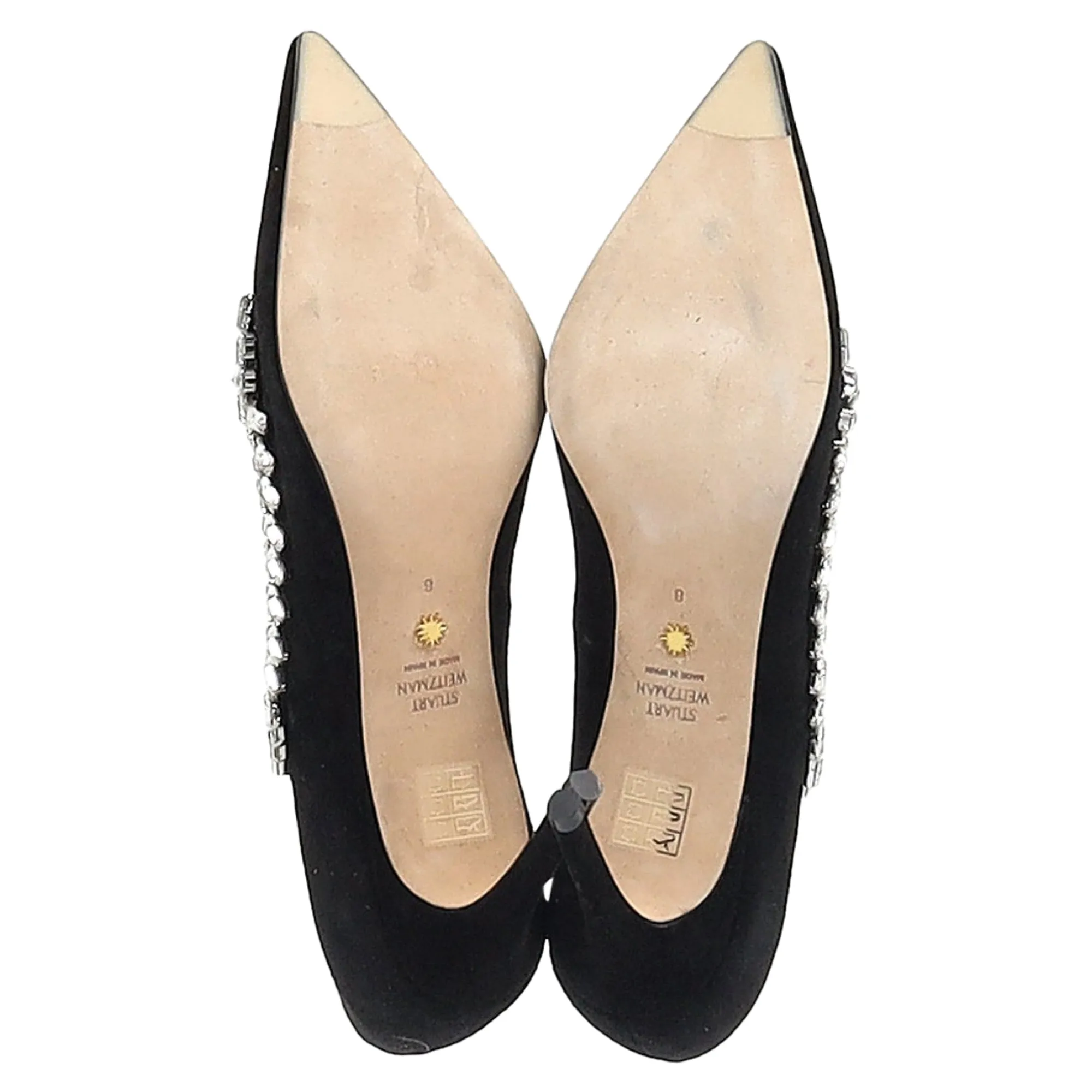 Stuart Weitzman Promise 85 Pumps in Black Suede