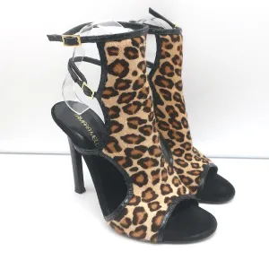 Tamara Mellon Sandals Trouble Maker Leopard Print Pony Hair Size 37.5