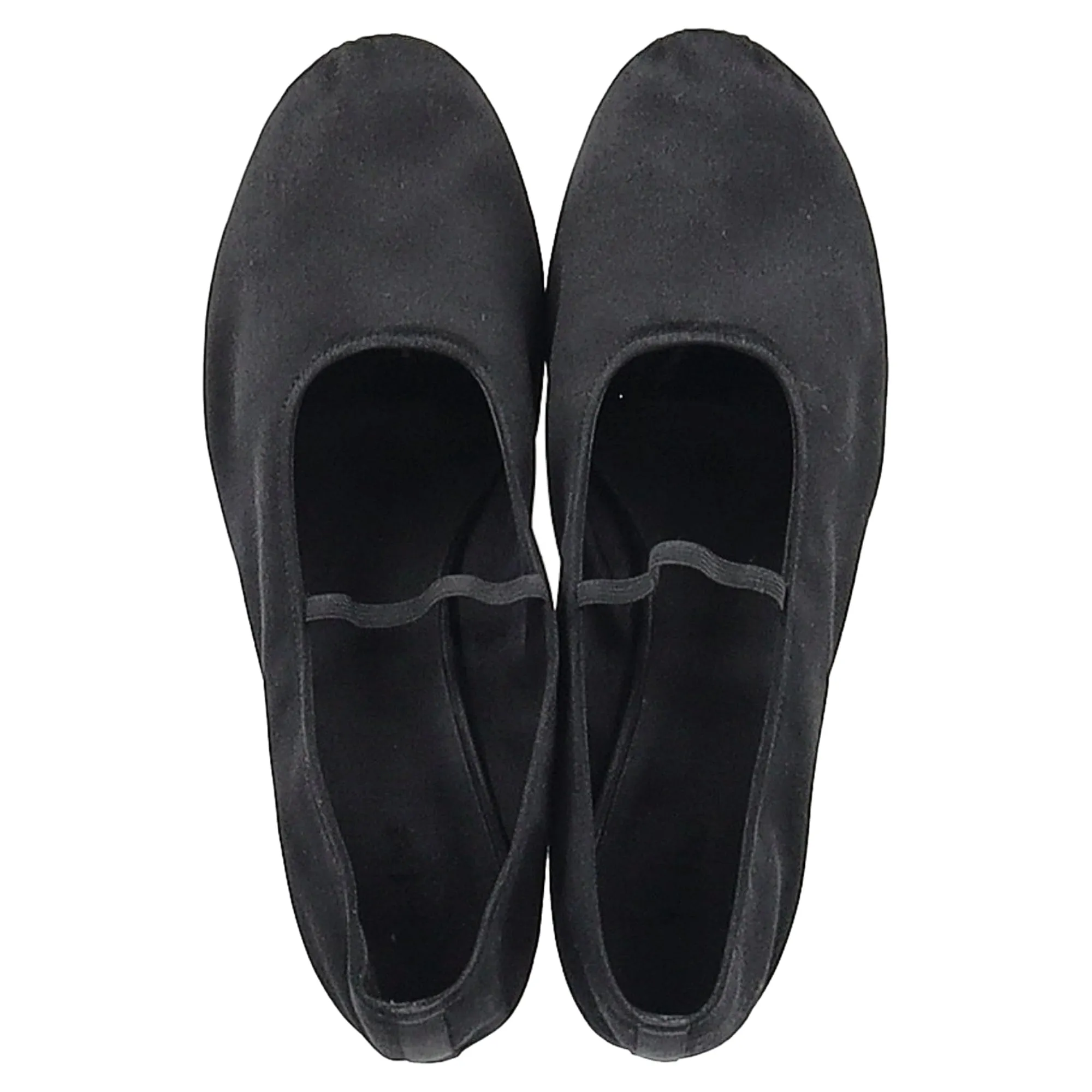 The Row Kitten Ballet Pumps in Black Satin