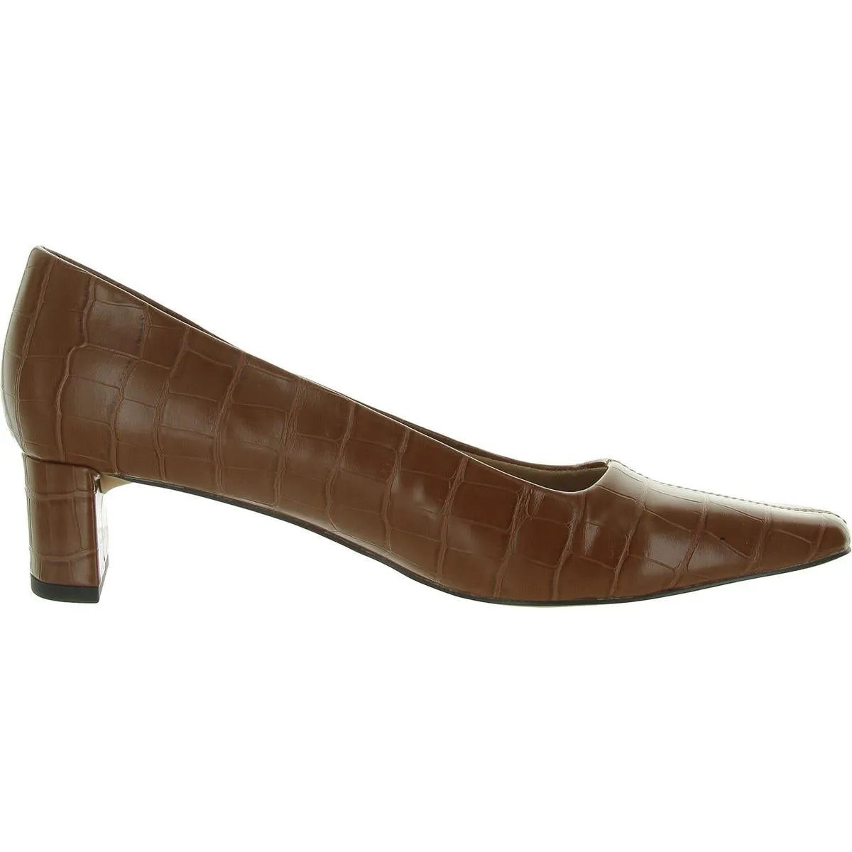 The Wanderering Womens Faux Leather Animal Print Pumps