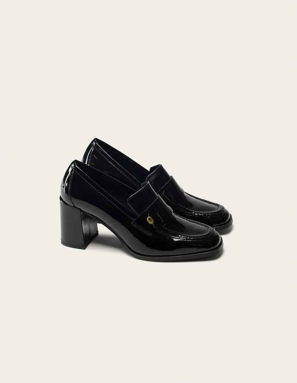 Tocca Pumps - Patent Black leather