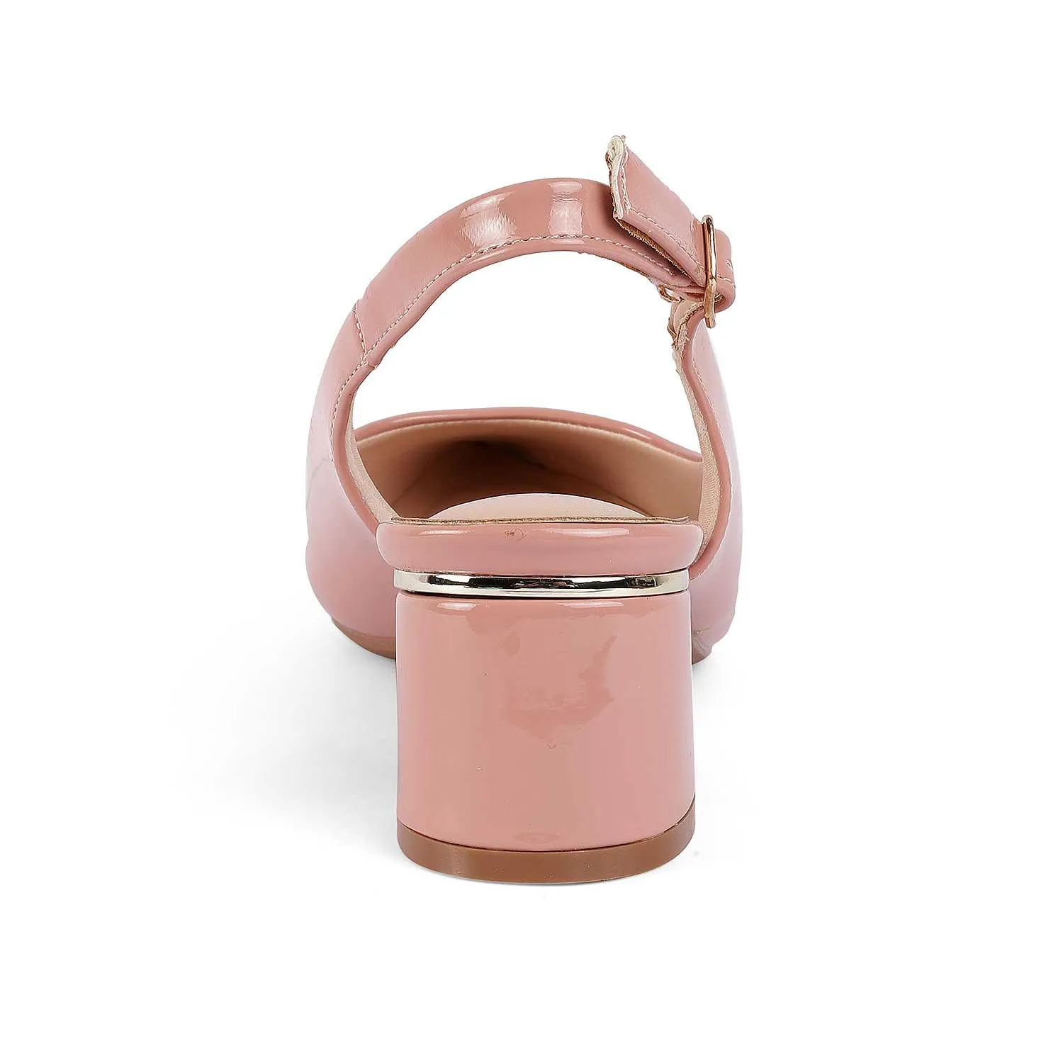 Tresmode Jane Pink Women's Dress Block Heel Slingback Pumps