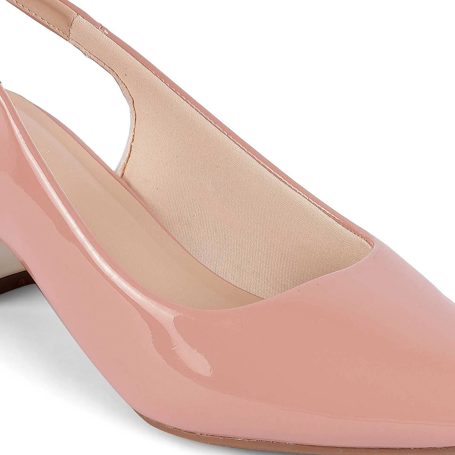 Tresmode Jane Pink Women's Dress Block Heel Slingback Pumps