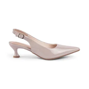 Tresmode Tokyo Grey Women's Dress Kitten Heel Slingback Pumps