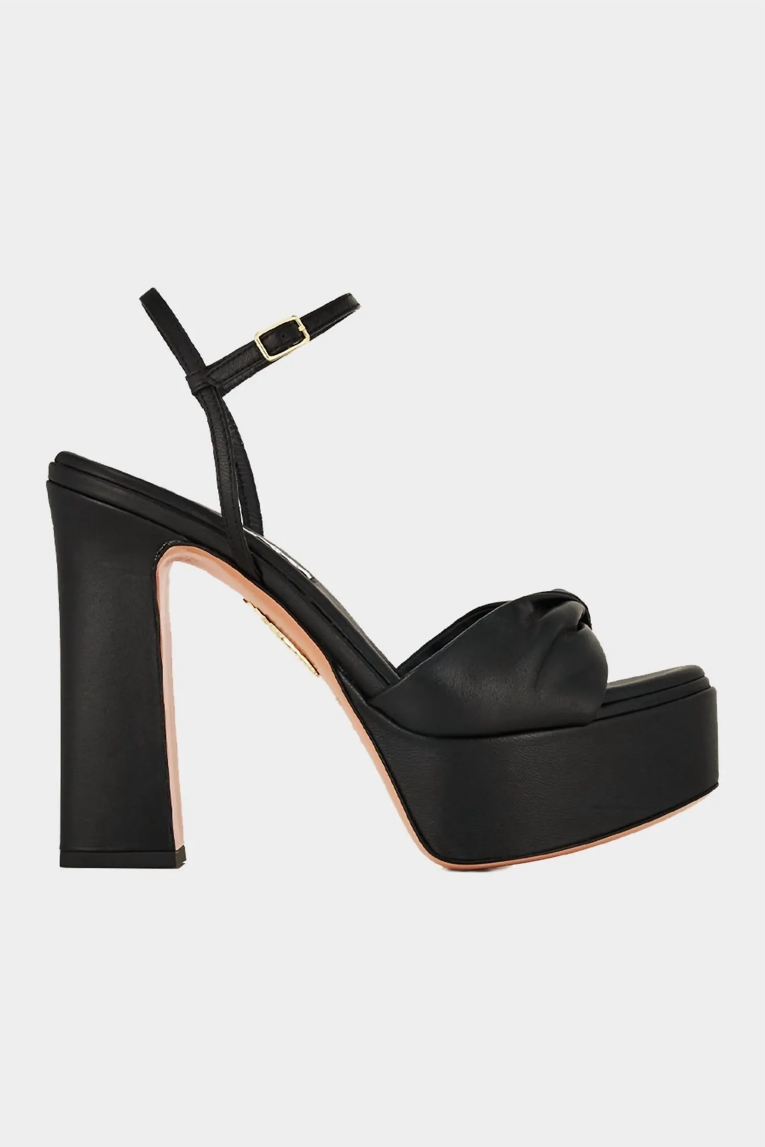 Twist Sandal Plateau 120 Leather Platform Sandals In Black