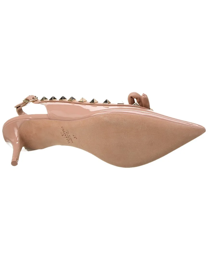 Valentino Rockstud 60 Patent Slingback Pump
