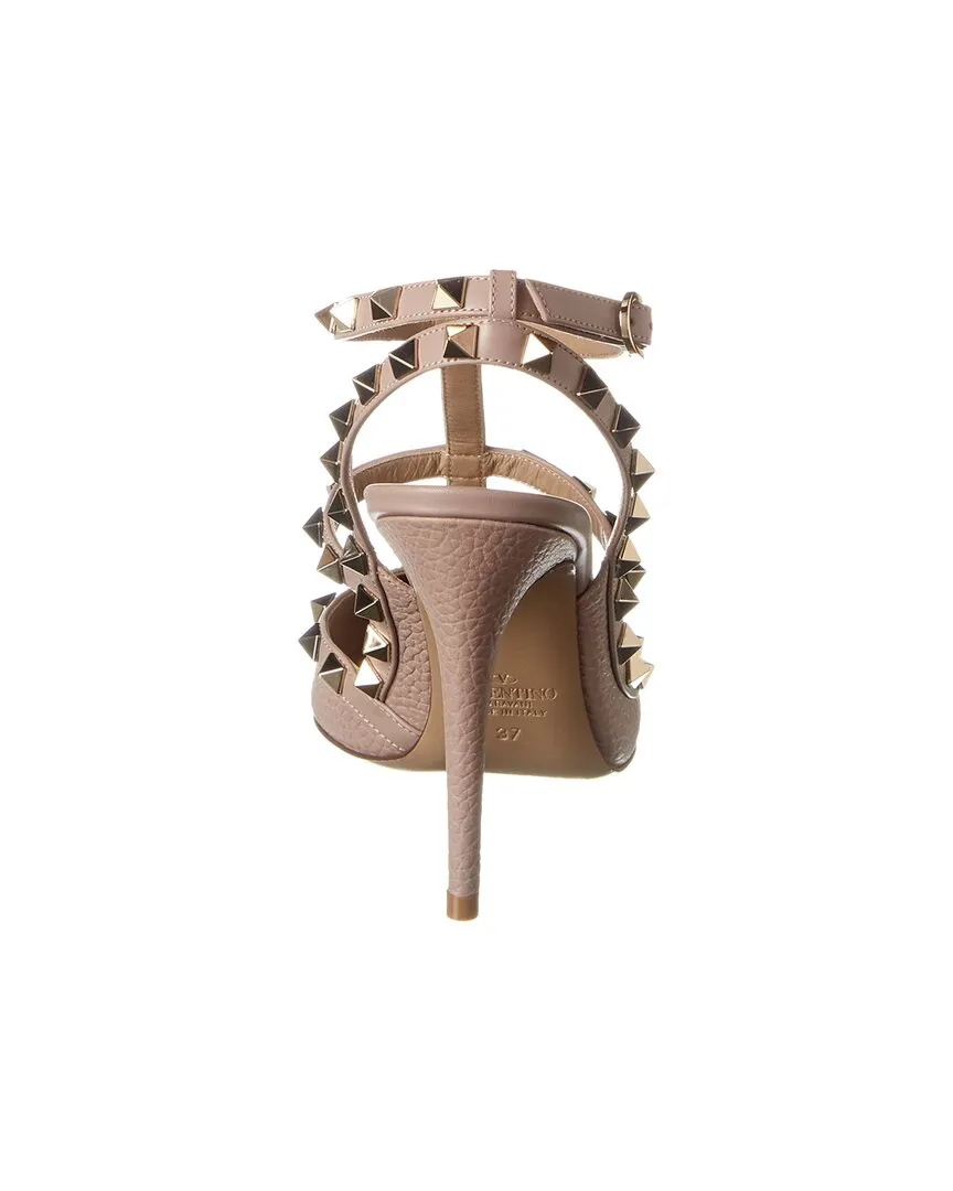 Valentino Rockstud Caged 100 Grainy Leather Pump