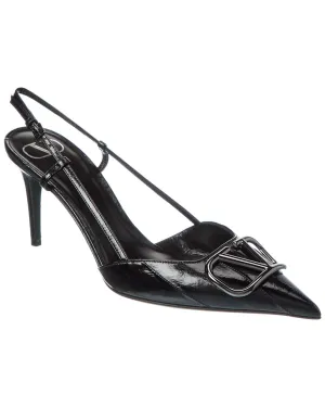 Valentino VLogo Signature 80 Leather Slingback Pump