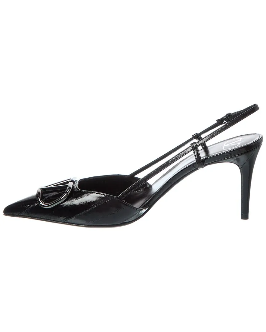 Valentino VLogo Signature 80 Leather Slingback Pump