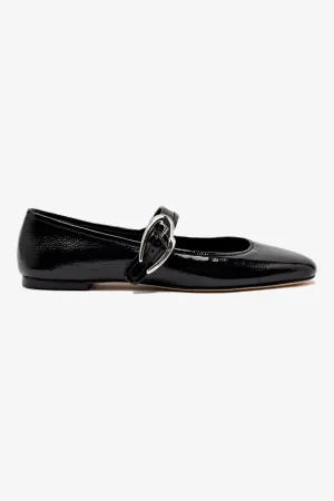 Verona Ballet Flat In Black Patent Leather