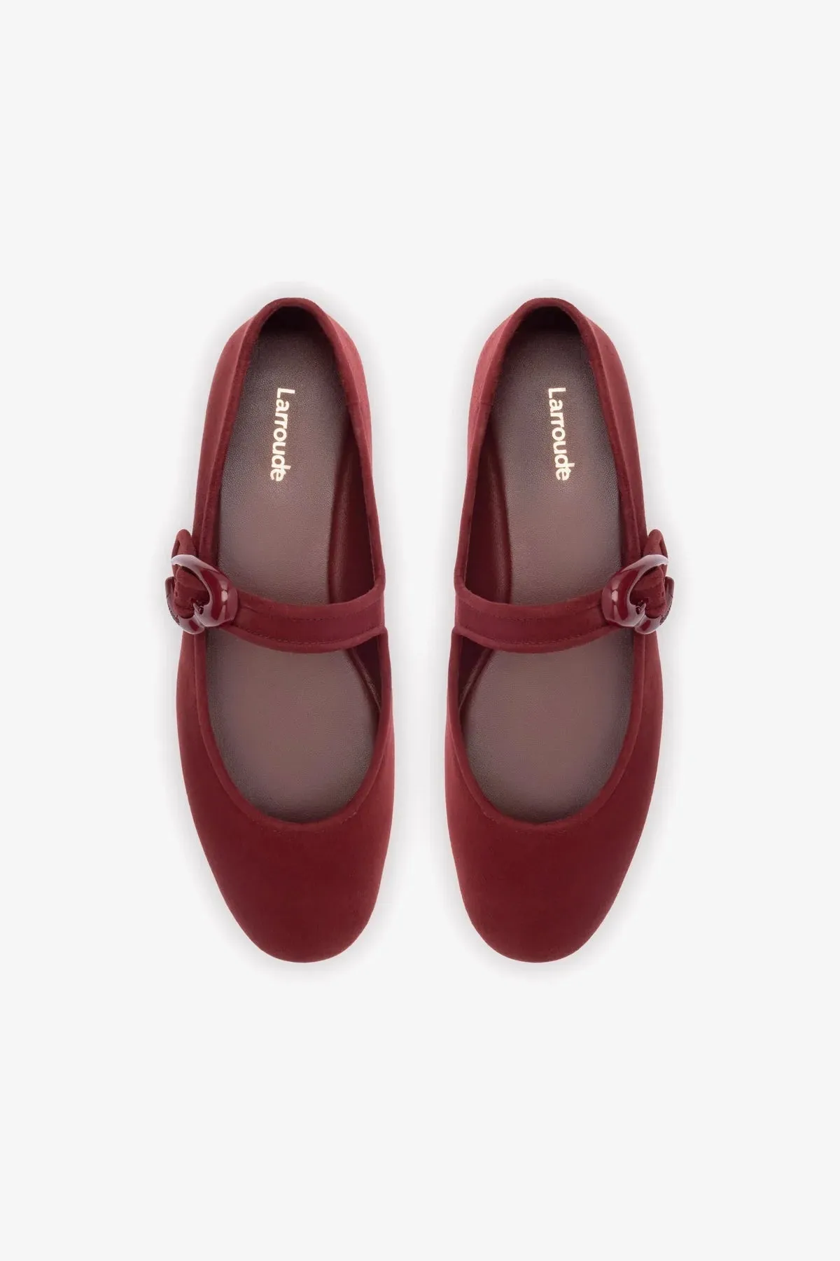 Verona Ballet Flat In Burgundy Suede