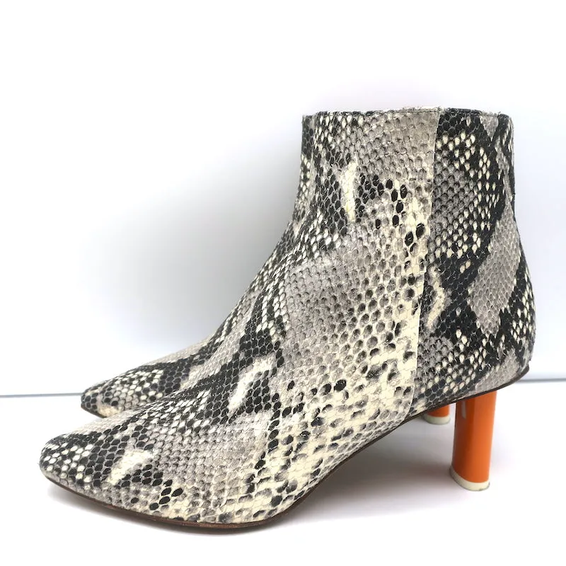 Vetements Demna Gvaslia Lighter Ankle Boots Grey Snakeskin Size 41