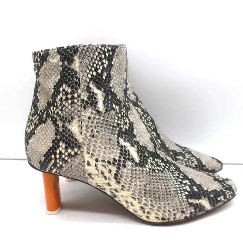 Vetements Demna Gvaslia Lighter Ankle Boots Grey Snakeskin Size 41