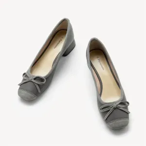 Women Nina Ballet Block Heel In Grey