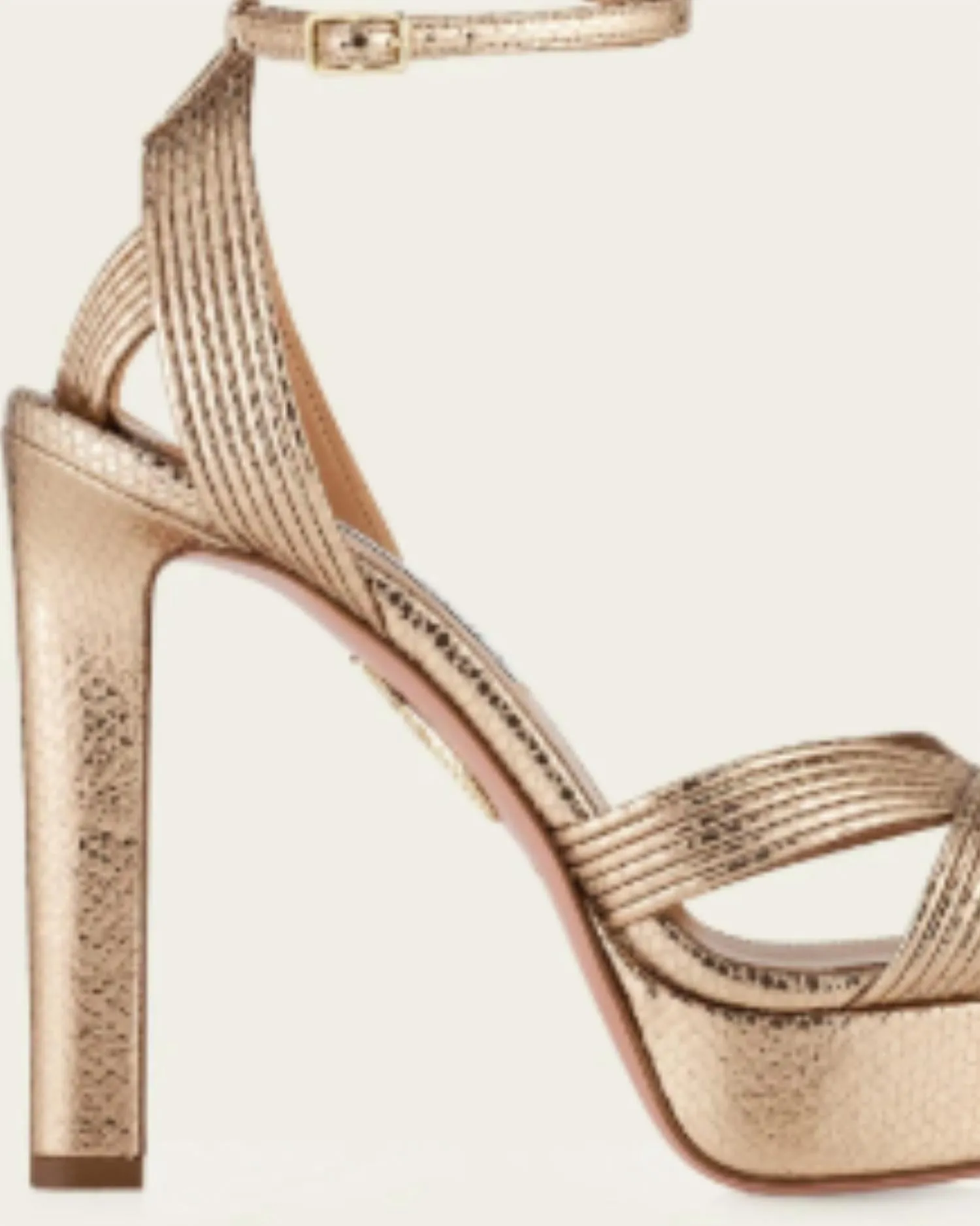 Women's Ari Sandal Plateau 120 In Soft Gold
