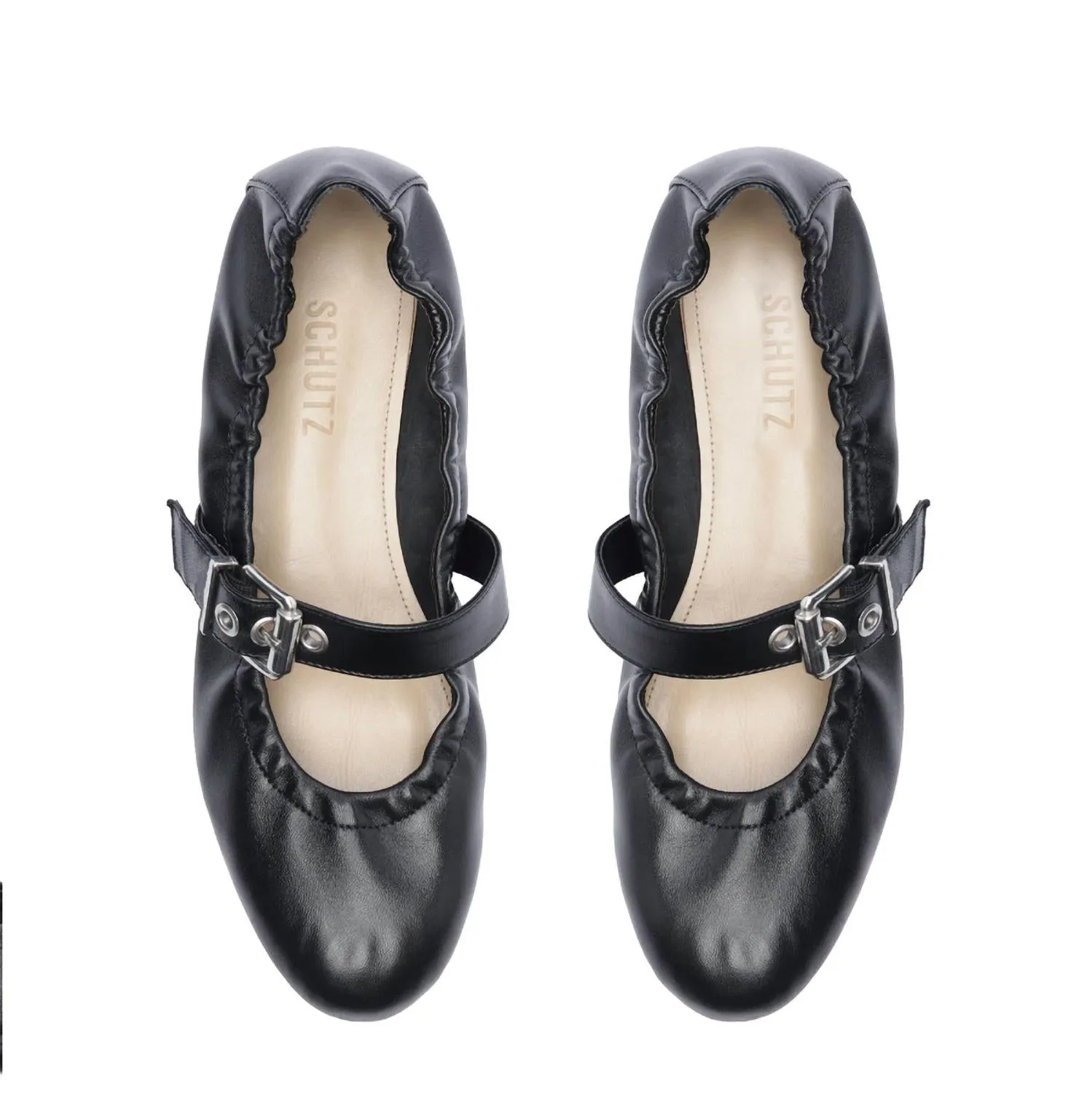 Women's Calita Nappa Leather Ballet Flat In Black