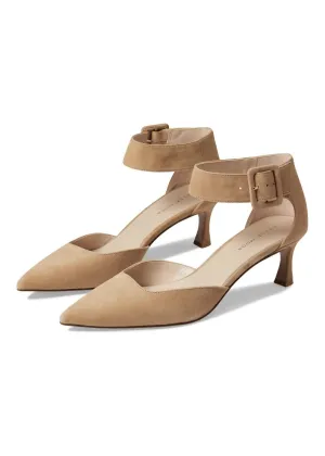 Women's Ciann Ankle Strap Pump In Latte Suede