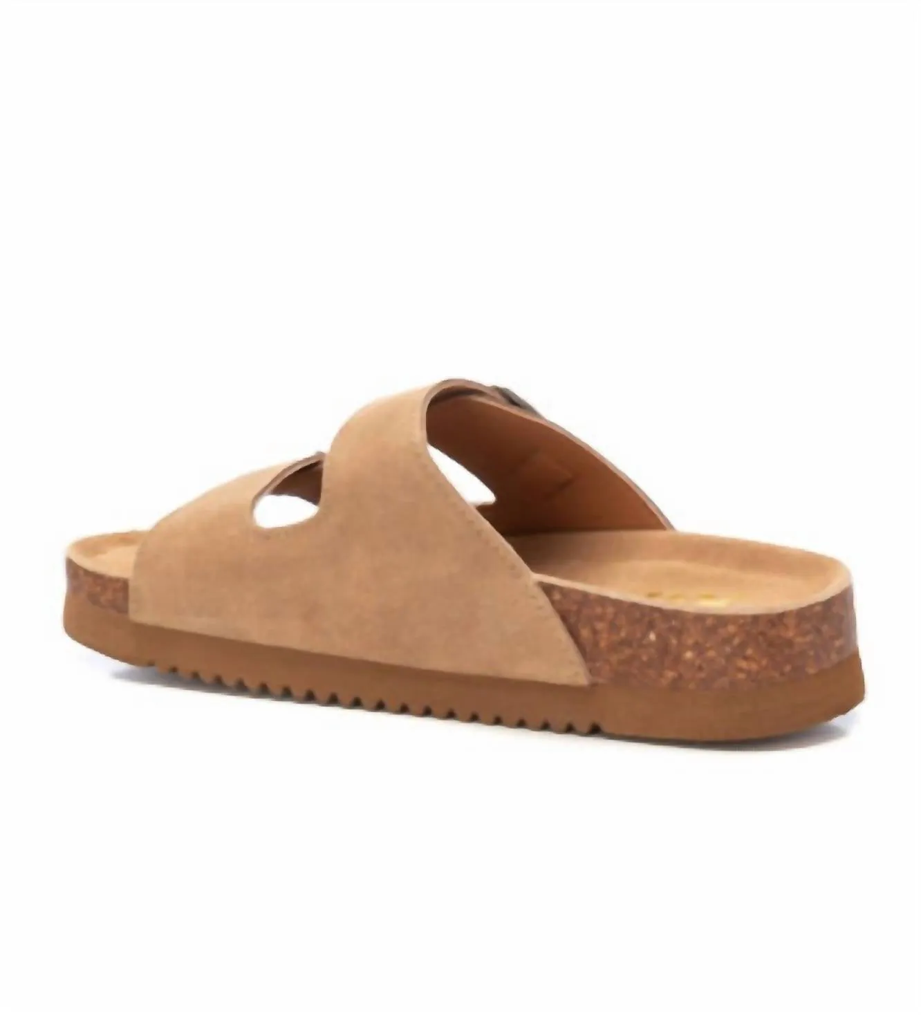 Women's Flat Sandals In Camel