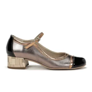 Women's Frida Heeled Mary Jane Shoes In Lamin Marmota