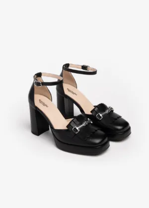 Women's Kiltie Ankle-Strap Pumps In Black