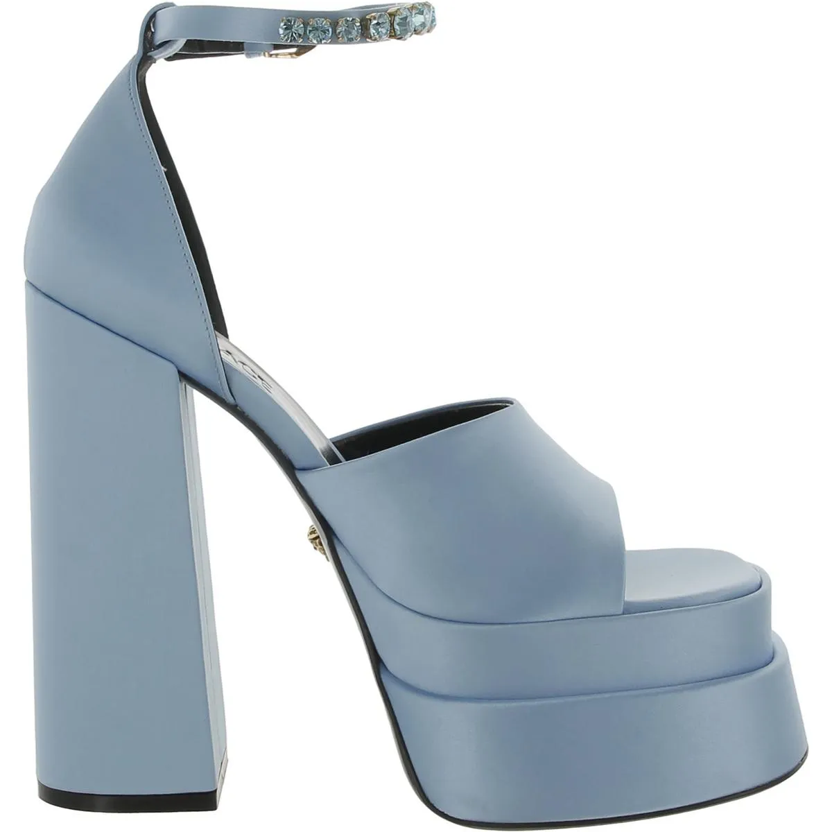 Womens Leather Ankle Strap Pumps