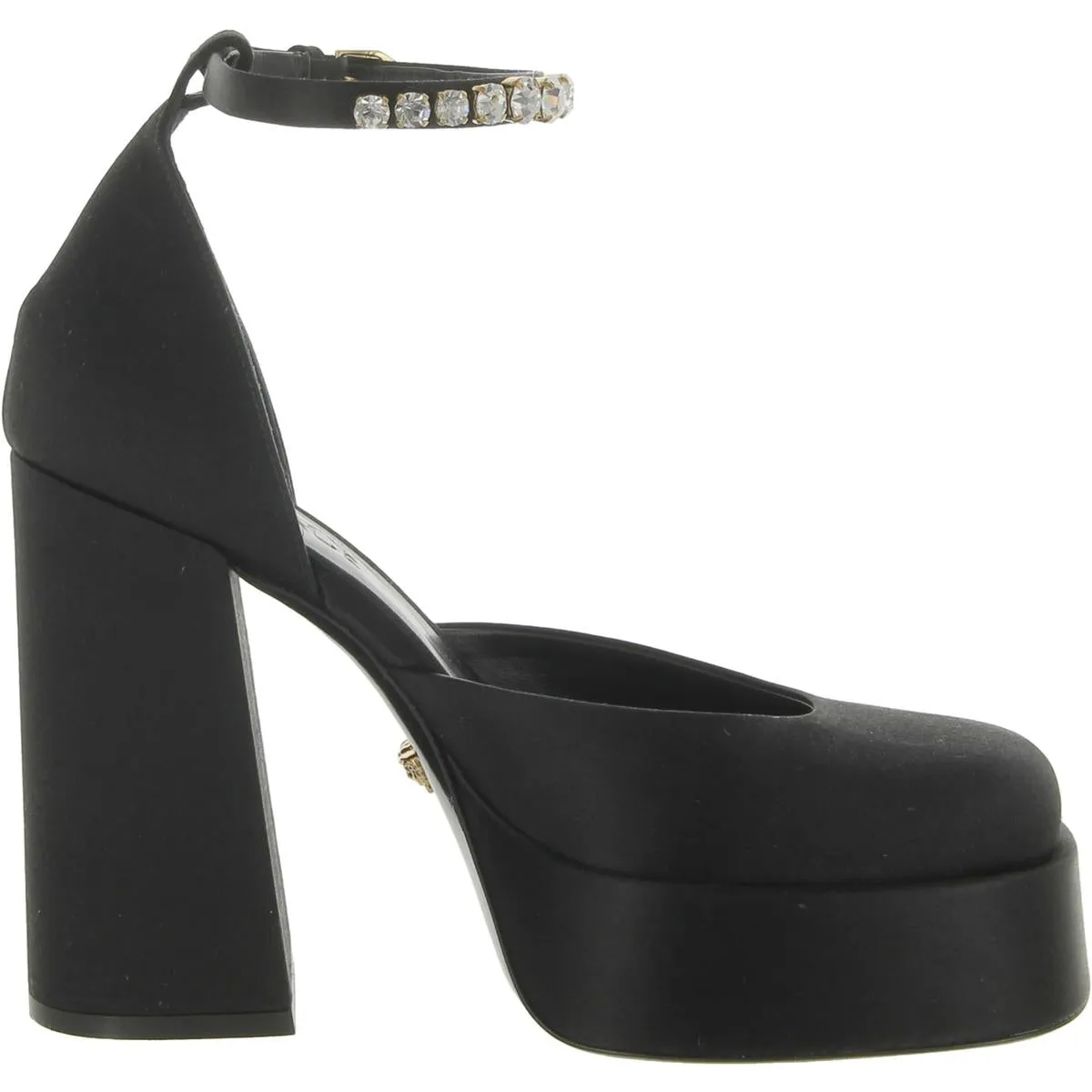 Womens Leather Ankle Strap Pumps