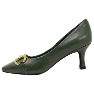 Women's Linnae Pump In Dark Green Gold