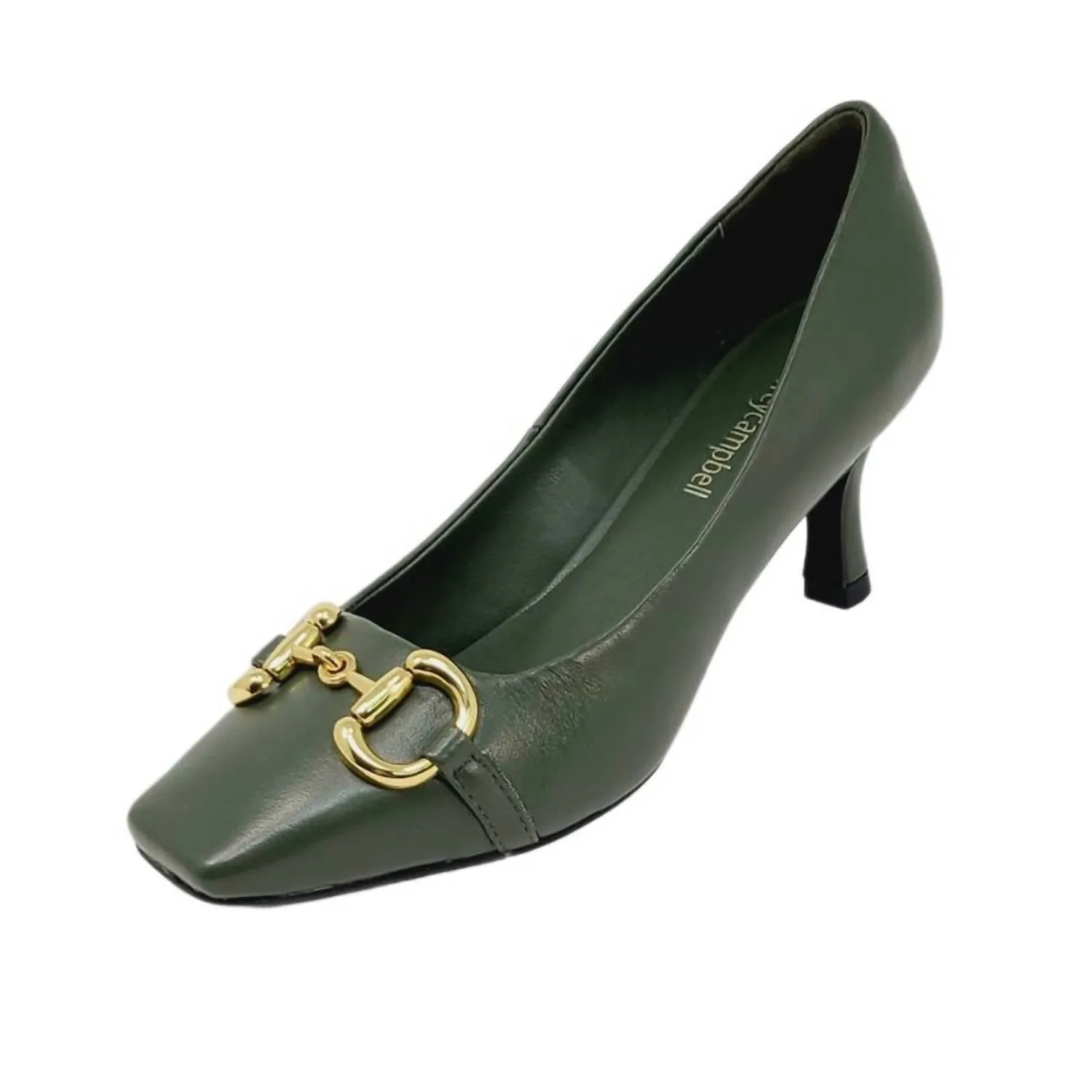 Women's Linnae Pump In Dark Green Gold