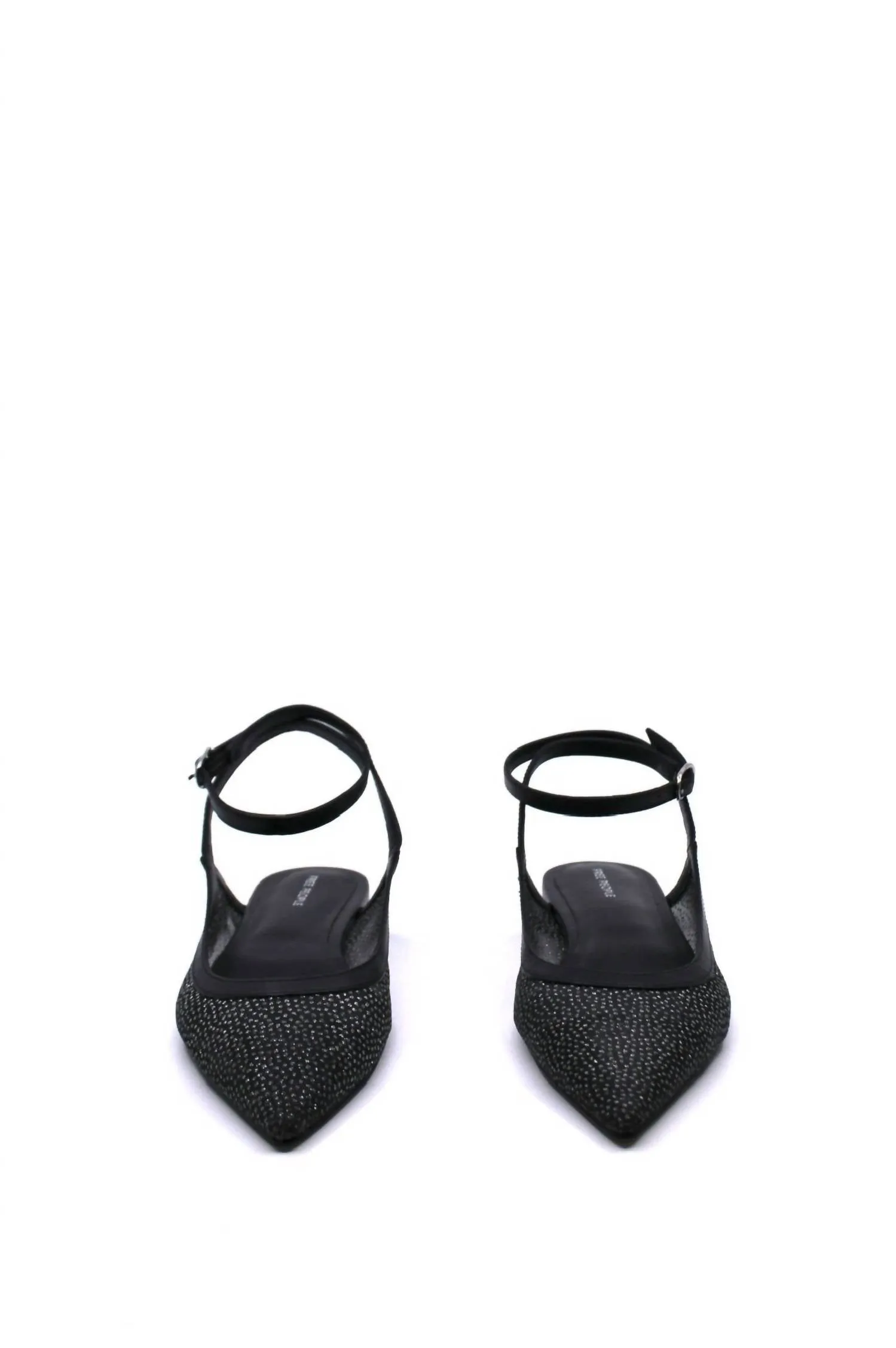 Women's Sheer Glitter Jules Flats In Black