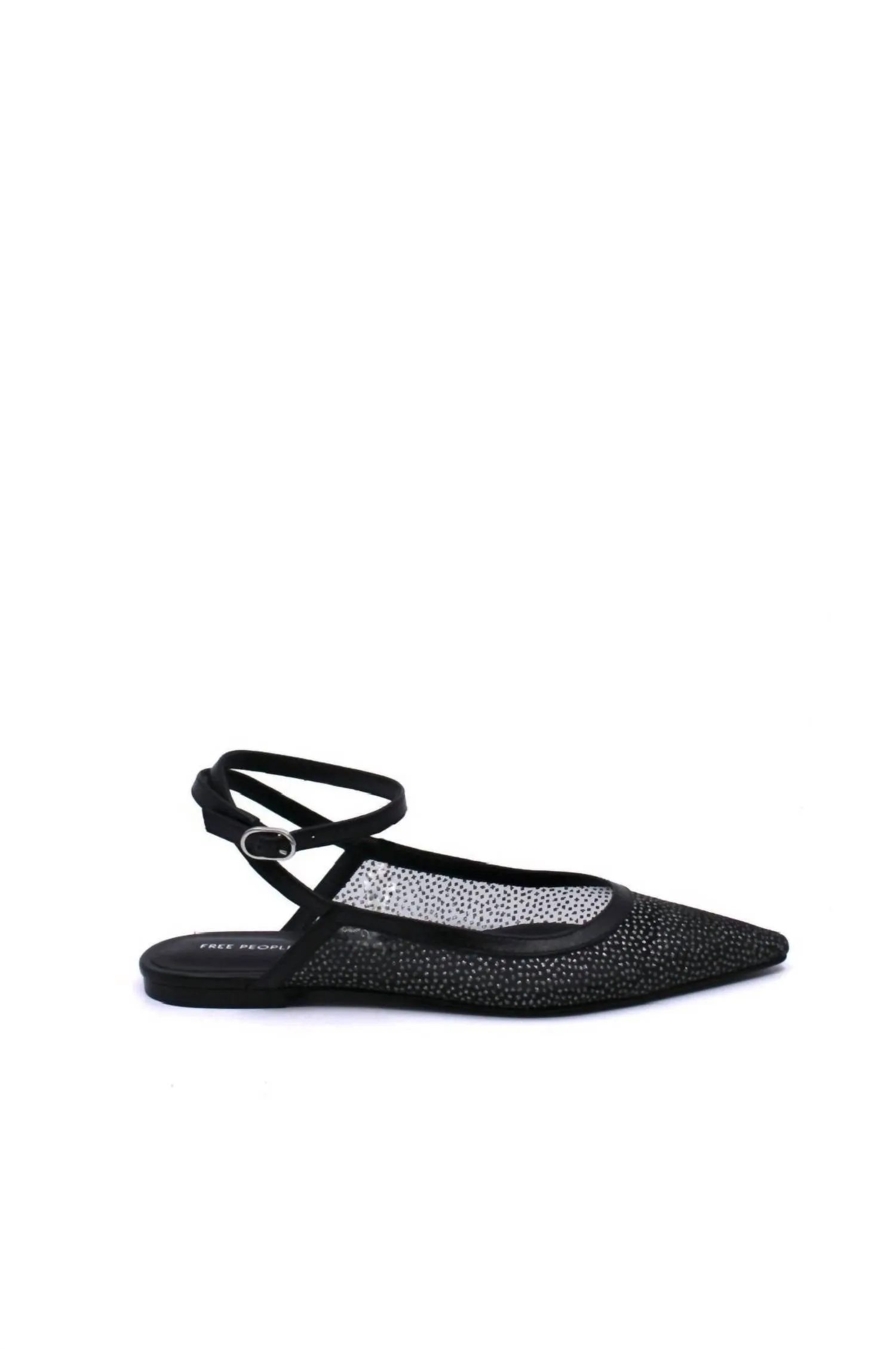 Women's Sheer Glitter Jules Flats In Black