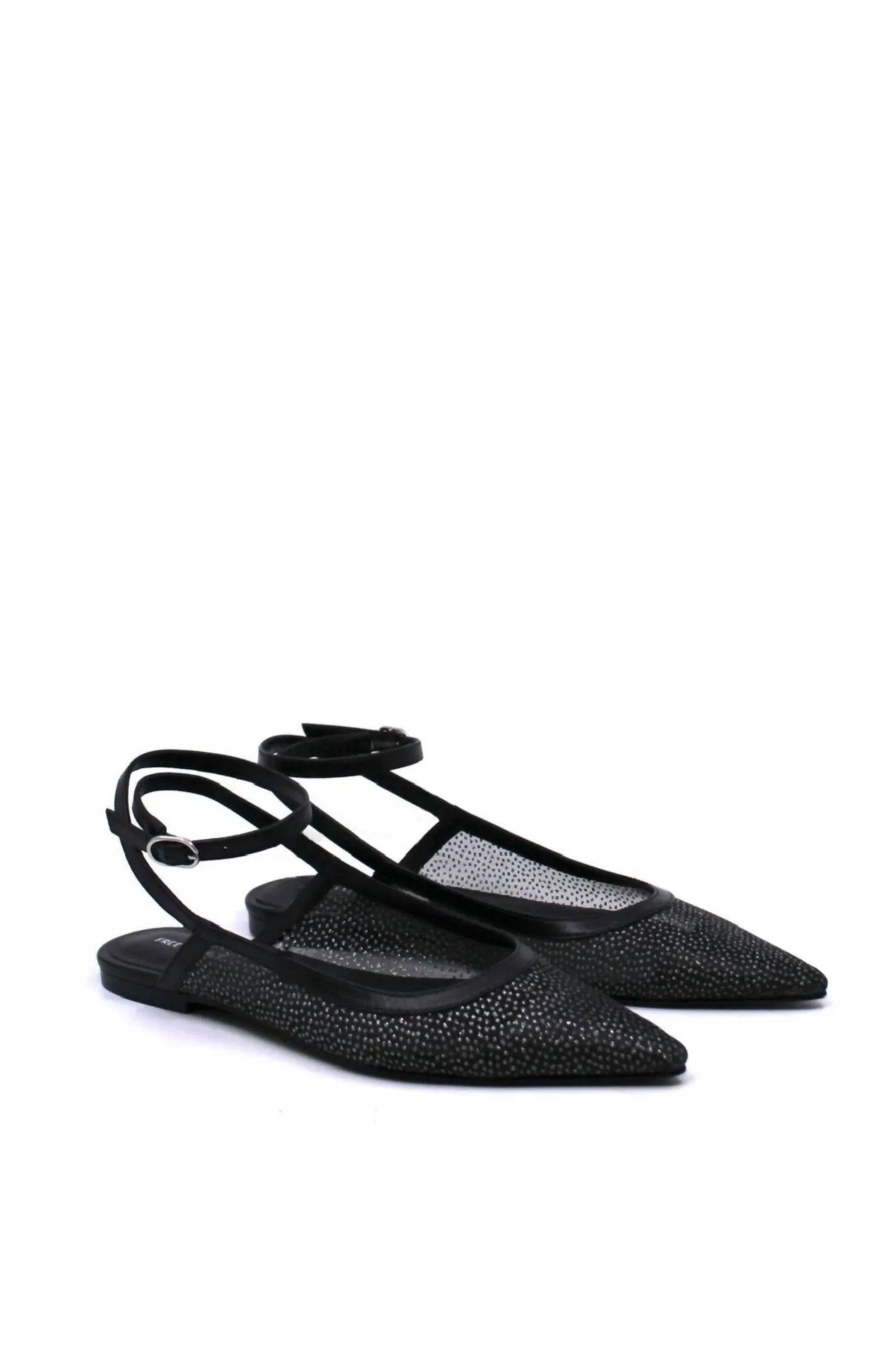 Women's Sheer Glitter Jules Flats In Black