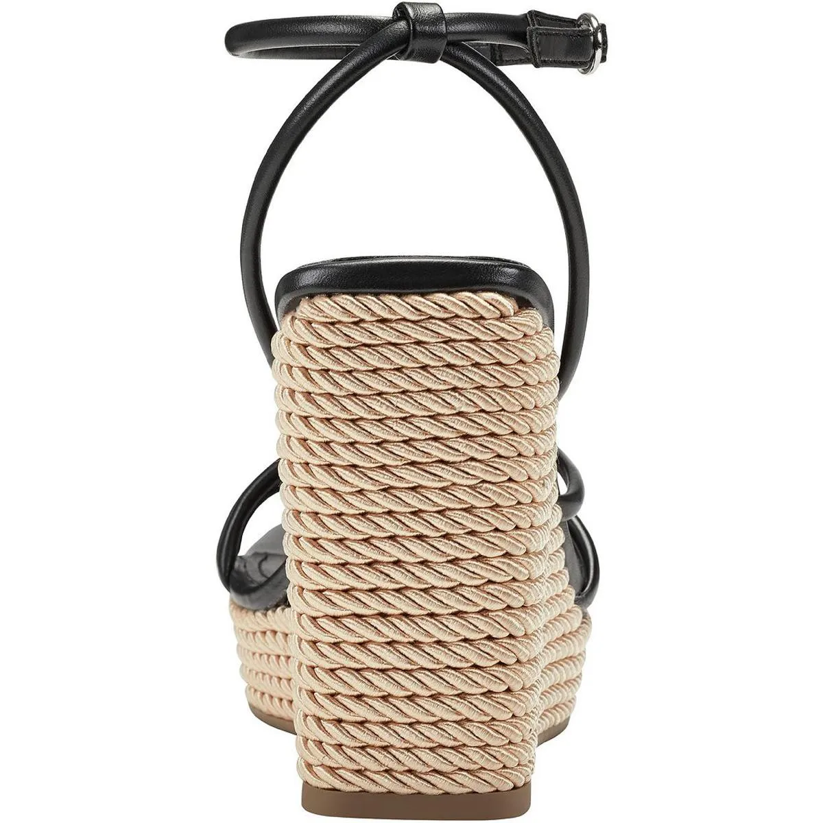Zeki Womens Woven Ankle Strap Wedge Heels