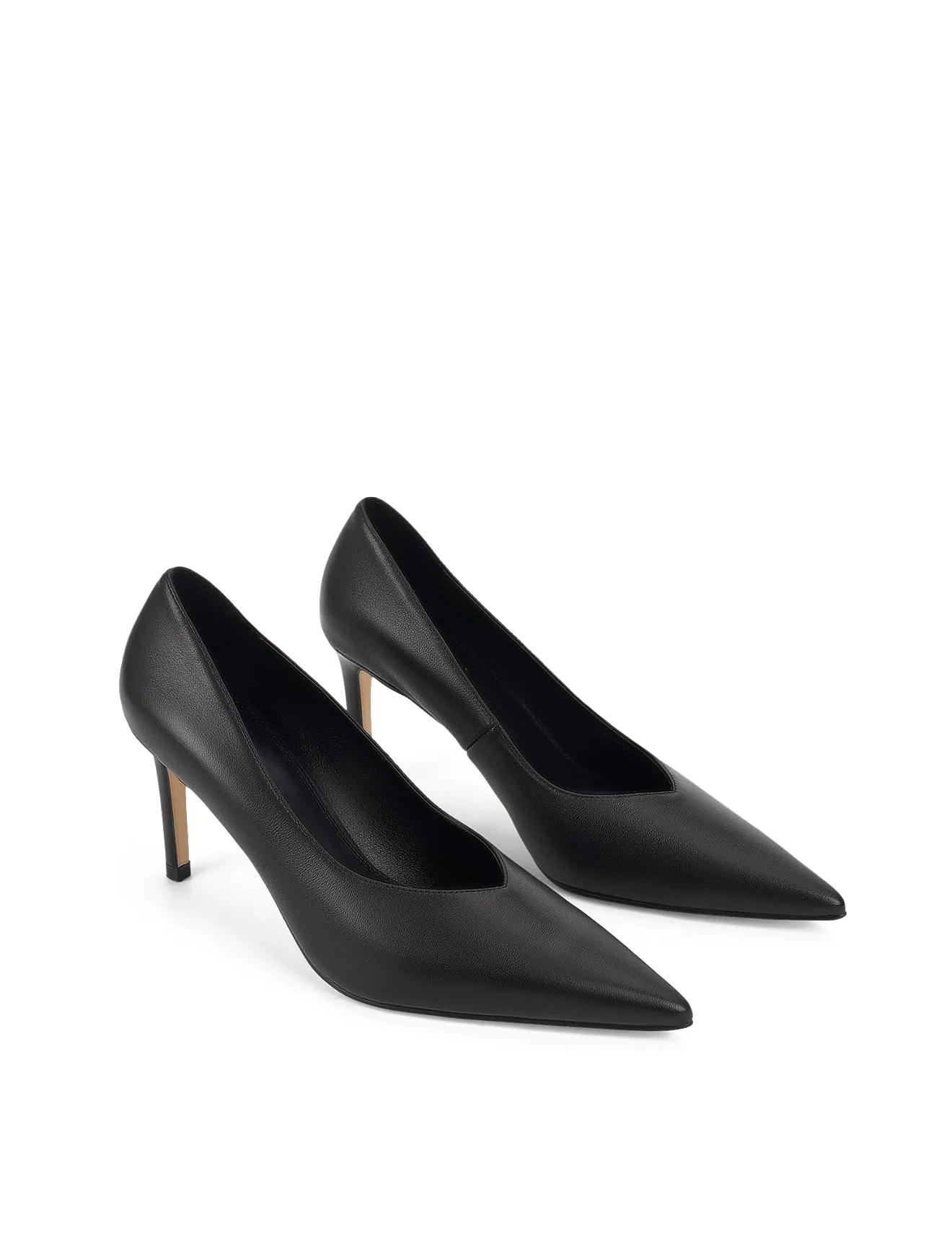 Zulu Full Pumps - Black Leather