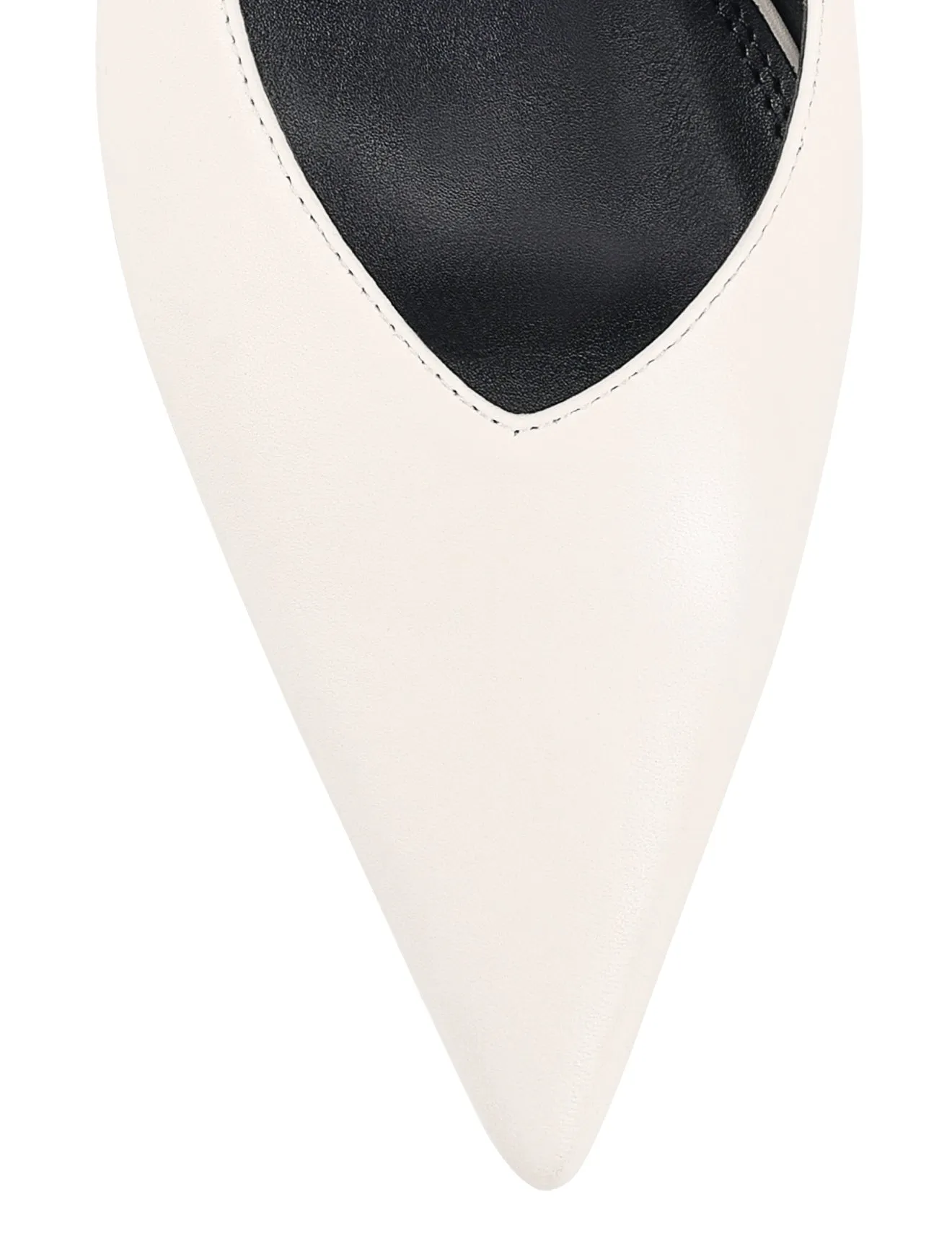 Zulu Full Pumps - Chalk White Leather