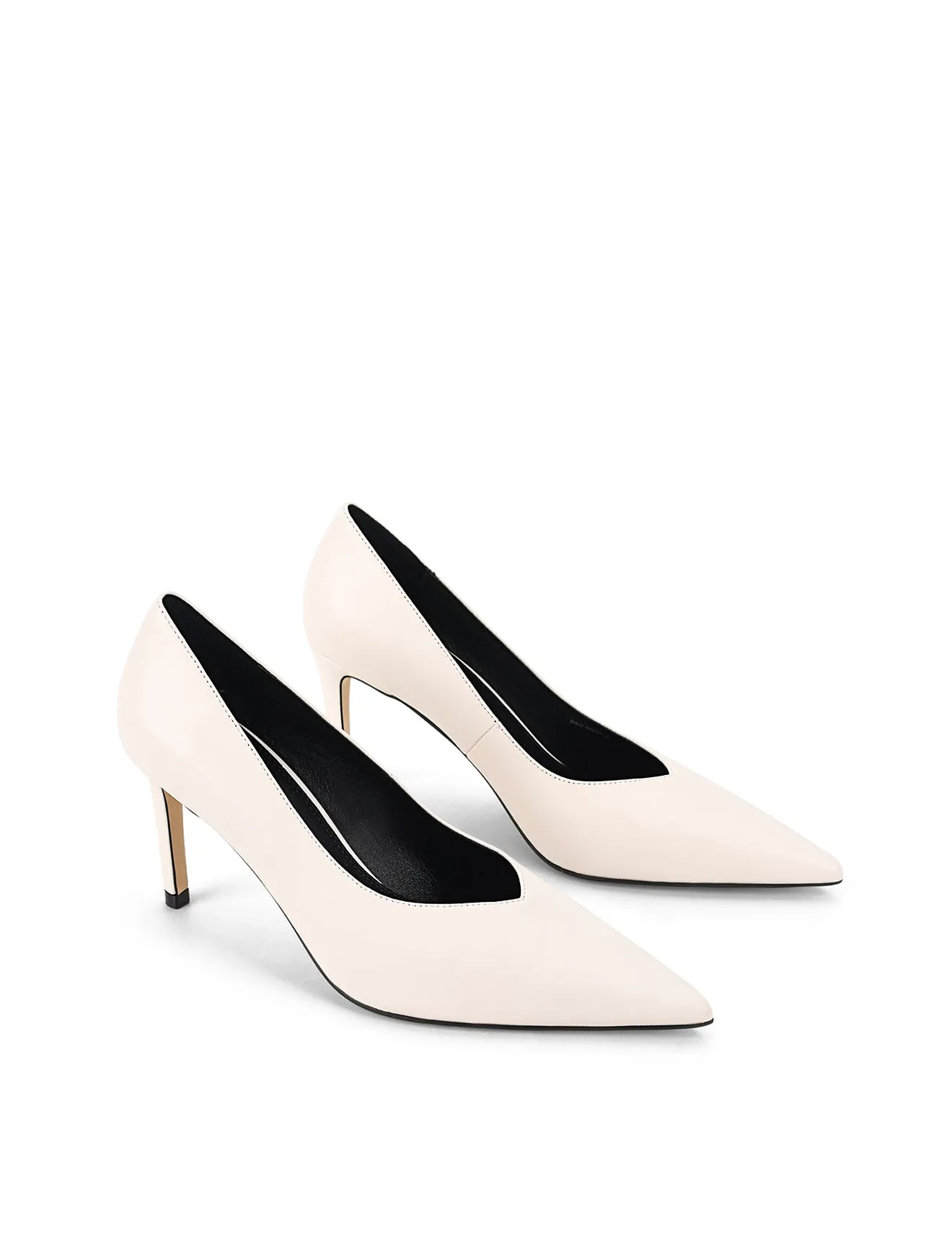 Zulu Full Pumps - Chalk White Leather