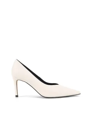 Zulu Full Pumps - Chalk White Leather